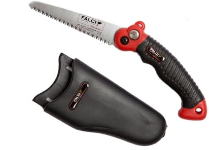 SEGHETTO SEGACCIO POTA POTATURA CON MANICO PIEGHEVOLE A SCATTO 12cm CON FODERO RICHIUDIBILE FALCI