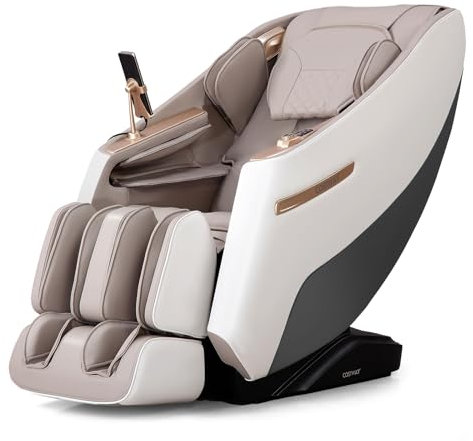 COSTWAY Massage Chair for Home, Electric Zero Gravity 3D SL Track Full Body Massage Recliner with Heat, Airbags, 12 Massage Programs & Bluetooth Speaker, Shoulder Back Relax Shiatsu Massager Armchair