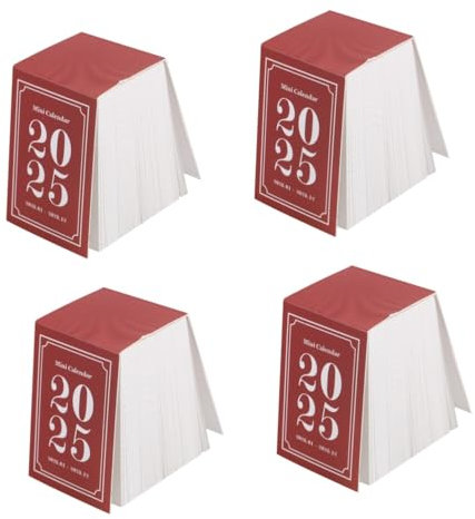 SEWACC 4stücke Kalendarium Im Vintage-stil Handreiß Kalender Für Zuhause Und Büro Dekorativer Tischkalender Praktische Stehversion Für Stilvolle Raumgestaltung Für Notizen Und