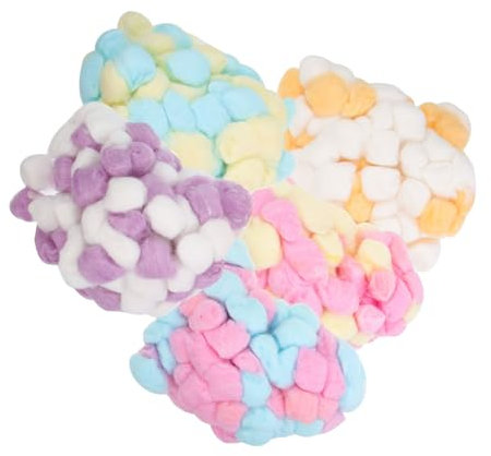 VILLCASE 1000 STK Wattebausch Jumbo-wattebällchen Plüschbommel Bommel Aus Wollfilz Wattestäbchen Make-up Wattebällchen Haustier Kunstfell Wollfilzkugeln Fellbommel Selber Machen DIY-Pompons
