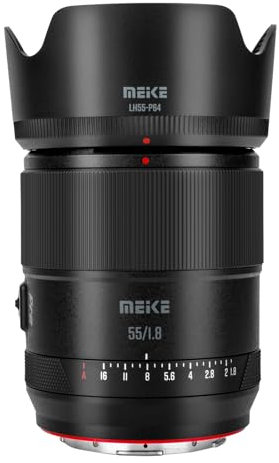Meike 55mm F1.8 Auto Focus Large Aperture STM Full Frame Standard Prime Portrait Lens Compatible with Panasonic Lumix Sigma L Cameras S1H S1 S5 S5 Mark II S1R S9 SL SL2 FP FPL