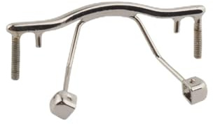 1 unidad de almohadilla nasal con rosca for gafas, patilla metálica for montura sin aro, puente nasal, soporte for almohadilla nasal, accesorio for gafas, puente de gafas(NB020 Silver)