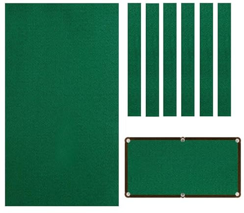 Generisch Billardtischfilz für 9-Fuß-Billardtische, vorgeschnittenes Bett und Schienen, blau/Hellbraun/grün/rot, Kammgarnmischung, schnelles Billardtuch