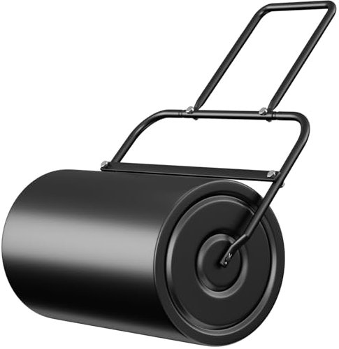 VELPAX Rullo Giardino 40 Litri 50 CM Rullo per Prato Rullo, Riempibile con Acqua O Sabbia, Struttura Robusta in Lamiera D'acciaio