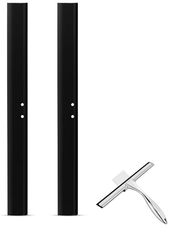 2 PCS Replacement Squeegee Rubber, 10 Inch Window Cleaning Scrubber Wiper Replacement Rubber Lips for Bathroom, Window, Mirror and Car Glass