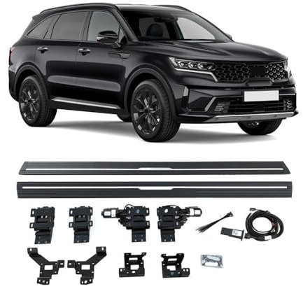 Marchepieds électriques compatibles avec KIA Sorento 2021-2024. Barres Nerf for camions et SUV. Marchepieds Auto-déployables au Design élégant, for Une Meilleure accessibilité au véhicule.