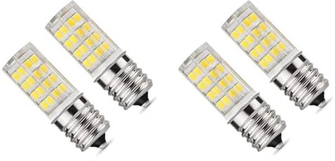 KEALLANS Confezione da 4 Lampadine LED E17 Dimmerabili da 4 W per Forno Un Microonde, Luce Diurna 6000 K 40 W Alogena Equivalente, Lampadina LED E17 nel Ceramica
