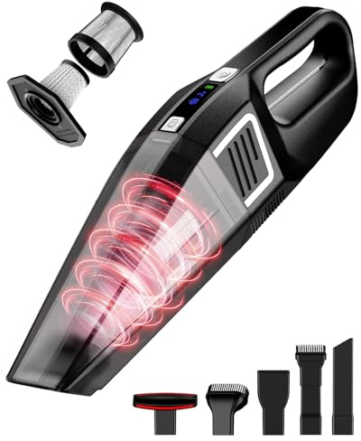 Evekas Handheld Vacuum Cordless, 9000PA Strong Suction, 2 Suction Modes, Fast Type-C Charging, Lightweight, Portable Car Vacuum Cleaner for Home Pet Office