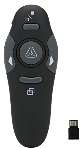 VBESTLIFE Drahtloser Moderator Remote, 2,4 GHz Ergonomische Präsentation Clicker mit USB -Empfänger für Besprechungen, Klassen, PowerPoint -Steuerung