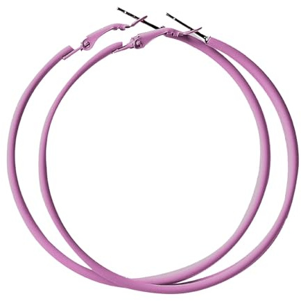 Boucles d'oreilles créoles pour femmes, grandes créoles en acier inoxydable de 60 mm, style rétro années 80-90, boucles d'oreilles pendantes de fête, accessoires D Oreilles