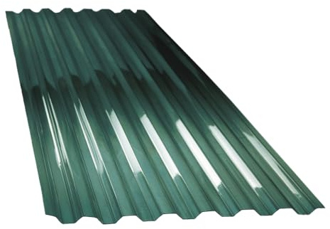 Clear Green Polycarbonate Corrugated Roofing Panels – 72” x 21” | Heavy-Duty, UV-Protected, Weatherproof Roof Sheets for Patios, Pergolas & Outdoor Projects (Set of 10)