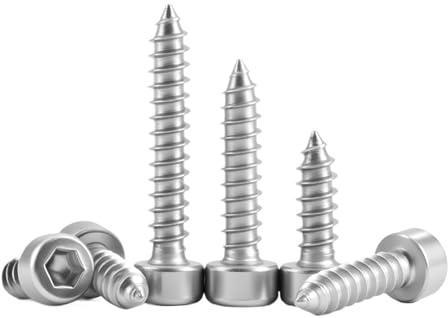 Sechskant-Innensechskant-Zylinderkopfschrauben, selbstschneidend, M2, M2,5, M2,6, M3, M3,5, M4, M5, M6, Edelstahl 304(Length 14mm,M2.6 (45Pcs))