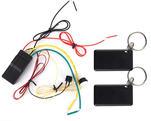 Aumotop Antidémarrage de Moteur Système D'alarme Anti-détournement Universel pour Véhicules DC12V Antivol de Moteur Voiture à Radiofréquence 2,4 GHz, adapté à Les Véhicules 12 V