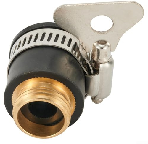 Conector de grifo, adaptador de grifo de latón de 0.5 a 0.75 pulgadas para grifos sin rosca con rosca macho M22, compatible con manguera de jardín, cocina, garaje y uso al aire libre