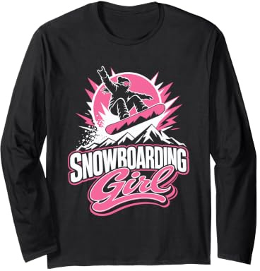 Snowboarder Snowboarding Girl Girls Children Snowboard Long Sleeve T-Shirt