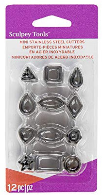 Artemio Set de 12 Mini Emporte Pièces, Métal, Argent, 7,5 x 2 x 15,1 cm POAMMC