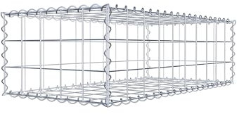 GABIONA - Gabione 100 x 30 x 50 cm - Galvanisch verzinkt und wetterfest - Robuster Gabionenkorb mit Maschenweite 10x10 cm