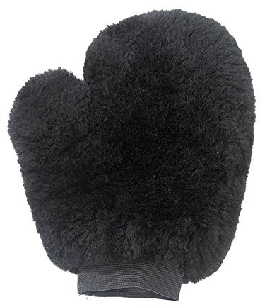 Kavalkade Putzhandschuh mit Daumen aus medizinischen Lammfell in schwarz