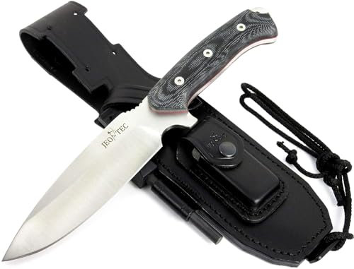 JEO-TEC Nº15 Outdoor-kniv Survival Bushcraft Camping Vandring jakt och fiskekniv - BÖHLER N690C stainless steel - Mikarta/Cocobolo - Gjord i Spanien