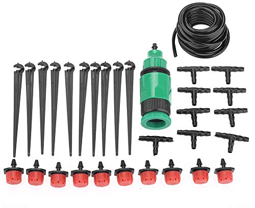 Bewässerungsschlauch, Garten-Rasen-Gewächshaus-Mikrobewässerungssystem-Kit Pflanzen Bewässerungsschlauch Düse Sprinkler(5m / 16.4ft)