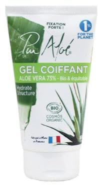 Ciel d'Azur Labs – Gel styling – 73% aloe vera bio & equo, fissaggio forte, idrata e struttura, certificato Cosmos Organic, 99% di origine naturale, tubo 150 ml