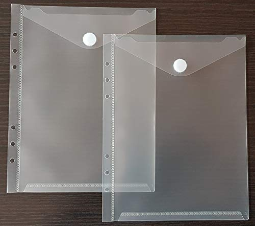 PS-Handelshaus 5x Prospekthülle für Filofax, Chronoplan oder BIND (A5) - Abhefthülle, Dokumentenhülle, Sichthülle mit Abheftrand