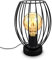 B.K.Licht - Nachttischlampe mit Kabelschalter, E27 Fassung, Vintage, Tischlampe, Lampe, Schreibtischlampe, Tischleuchte, Bürolampe, Leselampe, Leselicht, Retro, 17,5x25,6 cm, Schwarz