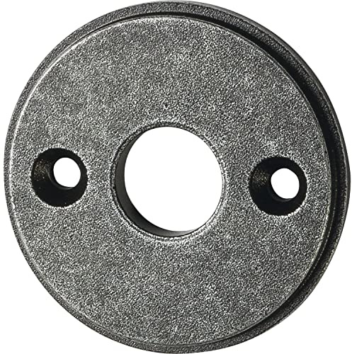 HALCÖ Sicherheits-Drückerrosette, Rosette für Türgriffe, Sicherheitsrosette rund - innen, Eisen verzinkt schwarz passiviert