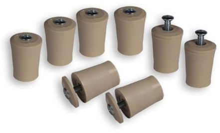 8 x INOVATEC Anschlagstopper 28 mm beige für Rollladen Rolladenstopper Anschlagpuffer Fenstersicherung