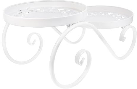 Toddmomy Tischständer 1stk Blumenregal Aus Schmiedeeisen Zimmerpflanzen Blumenhalterung Weiß Schreibtisch Wohnkultur