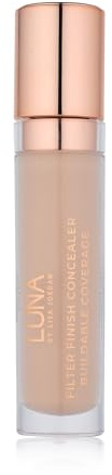 LUNA Filter Finish Concealer in LIGHT Shade - Hydrating Cream Concealer Contains Vitamin E, Hyaluronnic Acid and Glycerin - Perfect for Light Skin - Can Be Use as Highlighter and Contour