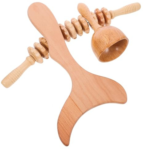PartyKindom Trämassageverktyg Maderoterapia Kit Fishtail Böjd Massagerulle I Trä Svensk Massagekopp Fascia Massagerulle Triggerpunkt Massageapparater För Kroppsformning