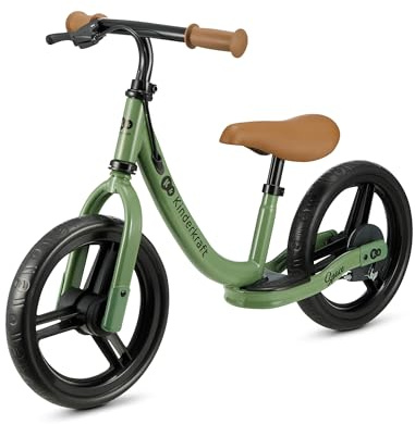 Kinderkraft SPACE2 Laufrad, Lernlaufrad, Kinderlaufrad, Höhenverstellbarer Sattel, 12 Zoll Räder, Metall, ab 2 Jahre, Modernes Design, Grün