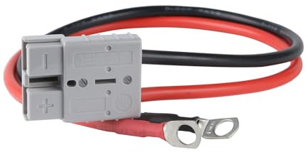 Connettore Anderson SB-50 da 50 A con cavo 8 AWG per batteria LiFePO4, terminale M8, cavo di ricarica per carrello elevatore elettrico, cavo connettore spina Anderson, cavo di collegamento rapido per