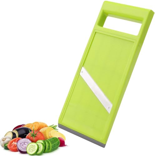 Stainless Steel Cucumber Slicer - Handheld, Portable, Manual Slicer for Cucumbers, Potatoes, Onions, Carrots