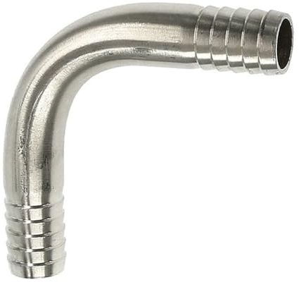 RAMBEX 1 Pz 6mm 8mm 10mm 12 13 14 16 20 25mm Portagomma in Acciaio Inox 304 Curva A Gomito da 90 Gradi Portagomma Raccordo Connettore Acqua Gas Olio(16MM)