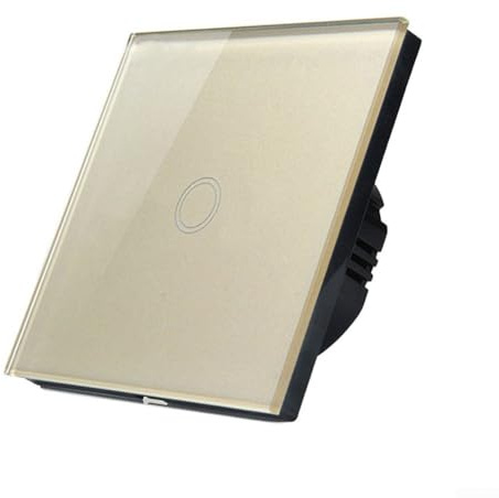 Touch Light Switch, Single Touch Switch for LED Lamp/Incandescent Bulb 1Gang 1way, Energy Efficient Touch Dimmer Switch(gold)