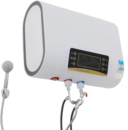 BJTDLLX Scaldabagno elettrico da 50 l, potenza di riscaldamento 2000 W, scaldabagno elettrico, scaldabagno elettrico con doccetta, 30-75 ℃
