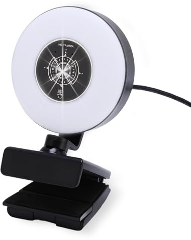 4K Webbkamera med Fill Light & Microphone, AF Auto Focus USB Streaming Webcam, Remote Control 1080p Computer Camera för PC Laptop Desktop Video Calling