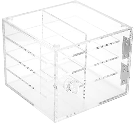 Caja de Almacenamiento para Extensiones de Cejas de 8 Capas, diseño Transparente y hermético en acrílico Resistente, Ideal para Uso Profesional y, protección contra el Polvo