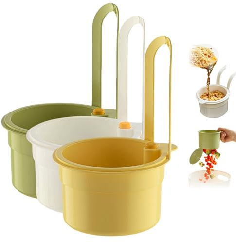 Sieb Für Spülbecken,Kunststoff Spülbecken-Sieb,Kitchen Abtropfkorb Wasserhahn Hängesieb,Obstsieb Zum Aufhängen,Küchenabflusskorb,Küche Für Waschen,Abnehmbar Für Abtropfbehälter Spüle(3 Stück)