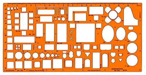 Standardgraph ST7343 – möbelmallar arkitekt skala 1:50