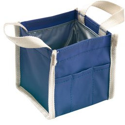 Wasserbehälter Quadro, 12x12,5cm, aus blauem Nylon [Spielzeug]