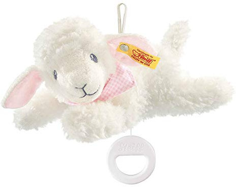Steiff 239649 Träum-süß-Lamm Spieluhr Plüschtier, Mehrfarbig, Medium, 25 cm