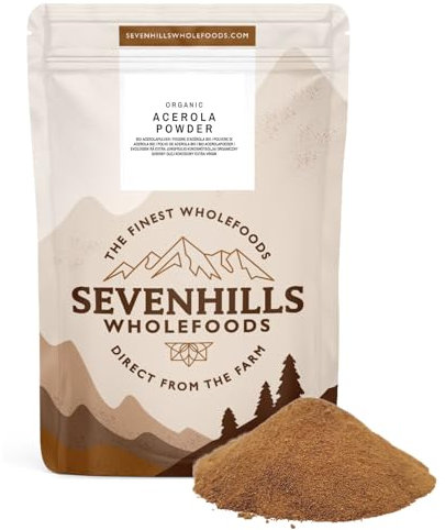 Sevenhills Wholefoods Organic Raw Acerola Powder 250g, Natural Vitamin C
