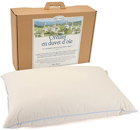 Mille Oreillers Oreiller en Duvet d'oie Souple - 50 x 70 cm