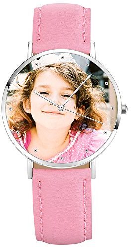 SOUFEEL Relojes Fotográficos Personalizados: Relojes con Nombre Grabado Personalizado, Regalos Personalizados para Hombres y Mujeres