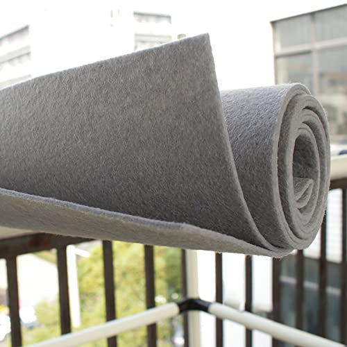 Yimihua 3mm Dicker Filz Stoff, Filzstoff Bastelfilz Farbig Filz Blätter Vliesstoff 100 x 100 cm Kinder DIY Zubehör zum Handwerk Nähen Projekte,grau(Size:1m*2m)