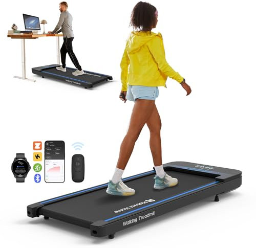 Mobvoi Home Walking Laufband, Walking Pad, Laufband-Schreibtisch, kompakte Laufbänder, 1–6 km/h, tragbares Laufband, 2,25 PS, Geh- und Jogginggerät mit Fernbedienung, LED-Anzeige, für Zuhause und Büro