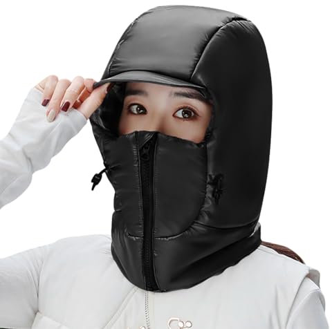 XINCHI Wintermütze mit Ohrenklappen und Reißverschlüsse Fliegermütze Trappermütze Männer Frauen Bombermütze Einstellbare Russenmütze Winddicht Warm Skimütze für Outdoor Radfahren Motorrad